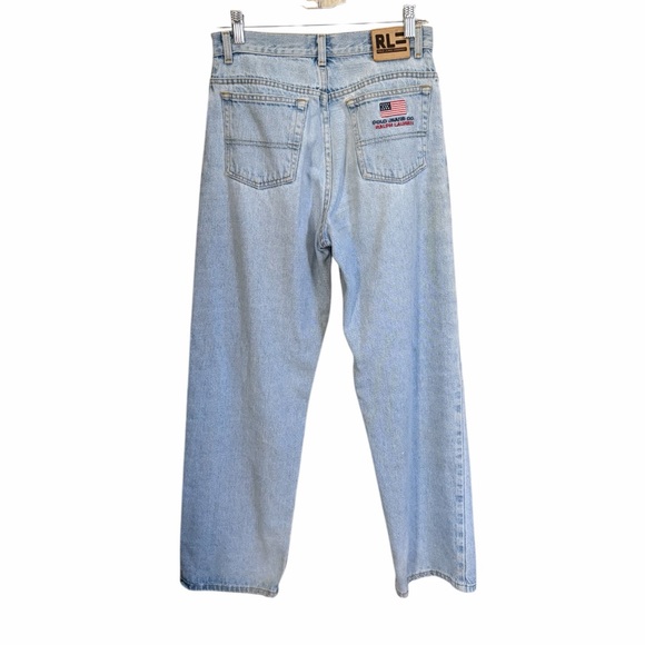 Vintage Y2K Ralph Lauren High Rise Light Blue Jeans - Picture 2 of 8